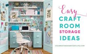 Usually, dining rooms are void of any type of storage unit like a closet. Easy Craft Room Storage Ideas