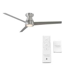 Ashby park ceiling fan by home the 52 in. Tip Top Indoor And Outdoor 3 Blade Smart Flush Mount Ceiling Fan 52in With 3000k Led Light Kit And Remote Control Overstock 31290001