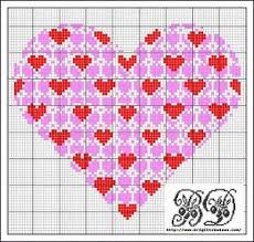 Based on the artwork of jamie larson. Two Color Heart Cross Stitch