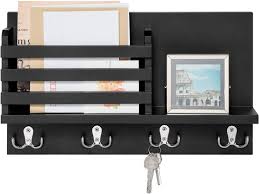 If we had to choose just one word to describe the keybar, it as an added convenience, the key organizer has also been outfitted with a titanium pocket clip, making. Amazon Com Dahey Wall Mounted Mail Holder Wooden Mail Sorter Organizer With 4 Double Key Hooks And A Floating Shelf Rustic Home Decor For Entryway Or Mudroom 15 8 W X9 5 H X2 7 D Black