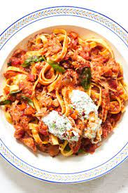 Slow Cooker Chicken Ragu With Herbed Ricotta Recipe Recipe In 2021 Slow Cooker Chicken Recipes Chicken Ragu