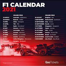 Revised f1® 2021 season calendar. Gootickets Com Home Facebook