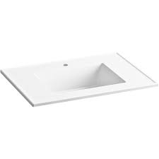 Check spelling or type a new query. Kohler Ceramic Impressions 31 Inch Rectangular Vanity Top Bathroom Sink With Single Faucet The Home Depot Canada