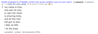 Someone Wrote A Poem About A Cow And Now Everyone Is Doing It Just Lol Funny Poems Tumblr Funny Poem Memes