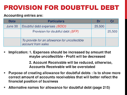 . the decrease of provisions for bad debts partially offset . the adverse effect of the above mentioned factors. Estimation For Doubtful Debt Adjustment Into Soci Dan Sfp Ppt Download