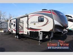 Mocha accent crown molding over kitchen cabinets. Forest River Vengeance Toy Hauler Are You Ready For It Longviewrv Blog