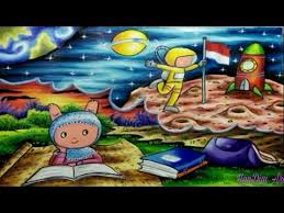 Kumpulan gambar mewarnai kartun my little pony kreasi warna. Cara Menggambar Tema Cita Cita Jadi Astronot Youtube