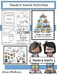 Activities For Needs Wants Kindergarten Worksheets Emergent Readers Kindergarten Social Studies
