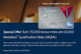 That's in addition to the 10,000 mqms that you would earn with status boost. Expired American Express Delta Platinum 70 000 Miles 100 Statement Credit 10 000 Mqm Personal Business Doctor Of Credit