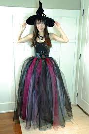 How To For Skirt Taffeta And Tulle Homemade Witch Costume Witch Costume Diy Diy Halloween Costumes