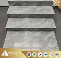 Light Grey Full Polished Marble Stair Tile Foshan Factory Wholesale Price  for Retail