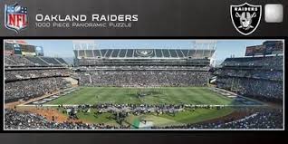 We offer an original promotionconcept for retailers in the shape of a 3d stadium puzzle. Oakland Raiders 1 000 Piece Panoramic Puzzle Puzzle Masterpieces Puzzle Company Top Notch Gift Shop Oakland Raiders Oakland Raiders Football Nfl Oakland Raiders