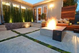 Home depot diy fire pit pa. Patio With Concrete Pavers And Fire Pit Hgtv