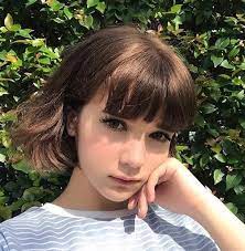 【short bob wigs】:100% unprocessed brazilian virgin straight human hair short bob wigs with bangs, which is cut from healthy young female donors, very soft, healthy, full at the hair end. Cute And Chic Ways To Have Short Hair With Bangs Short Haircut Com