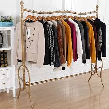 Floor Iron Frame High Grade Gold Vintage Clothing Boutiques Wholesale Clothing Racks Display St Clothing Rack Clothing Rack Display Wholesale Boutique Clothing