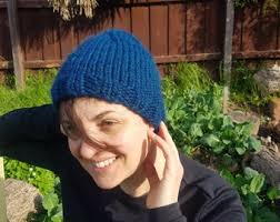 Beanie // Hand Knit // Woolen // Woollen // Unisex // Blue // Winter  Accessories // Blue Sky Fibers // Bulky // Tikuchi