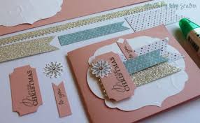 Fold larger piece in half to form card; How To Make An Easy Merry Christmas Handmade Card