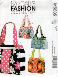 There are pattern pieces included in the pdf instructions. Sewing Pattern Mccall S 6335 Free Us Ship Tote Lunch Etsy Handbag Sewing Patterns Mccalls Sewing Patterns Shoulder Bags Pattern