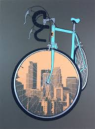 18 X 24 City Bike Minneapolis Radfahren Poster Com Imagens Desenho De Bicicleta Bicicleta Ilustracao Desenhos Para Papel De Parede