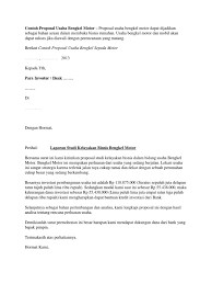 Contoh proposal usaha lengkap & praktis. Contoh Proposal Usaha Bengkel Motor