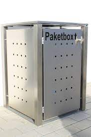 Mit dem aufkommen von paketbriefkästen hat das problem der überfüllten packstationen endgültig ein ende. Paketbox Edelstahl Verschliessbar Mit Klappdach Indra Mulltonnenboxen