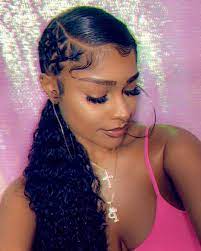 Image May Contain 1 Person Closeup Weave Ponytail Hairstyles Natural Hair Styles Edges Hair