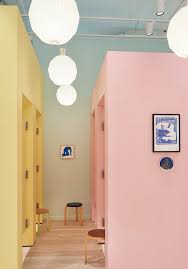 Dinesen Ash Flooring Ganni Store Nyc Wood Flooring Floor Ash Retail Design In 2020 Pink Ceramic Tile Pink Tiles Coffee Design