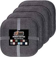 gorilla grip original premium memory foam chair cushions 4 pack 16x16 inch thick comfortable seat cushion pa in 2021 comfortable seating chair cushions cushion pads