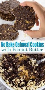 These Chocolate Peanut Butter No Bake Oatmeal Cookies Are Perfect When You Feel Like Having A Little Treat Vegan Dessert Recipes Dessert Recipes Easy Desserts