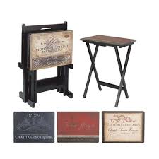 Walmart.com has been visited by 1m+ users in the past month 25 In H Tuscan Multi Wood Wine Tv Trays Set Of 4 7305110910 The Home Depot Vintage Tv Trays Snack Table Set Tuscan Wine