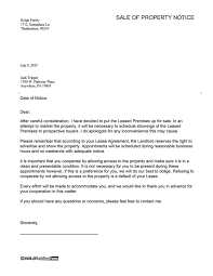 Write legibly or type a letter that clearly states you will not be renewing your lease. Sale Of Property Notice Ezlandlordforms
