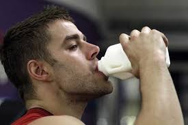 After a workout — a glass of milk