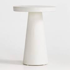 The design makes this piece of furniture easy to place, easy to use for various needs, and easy to match with other furnishings. Willy White Plaster Pedestal Side Table Reviews Crate And Barrel
