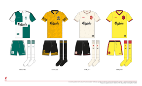 From the latest home, away and third kits for you and your little one to training wear that lets you show your colours when taking to the pitch. Liverpool Fc Away Kit History From 1892 To 2020 Kit Design Football Shirt Blog