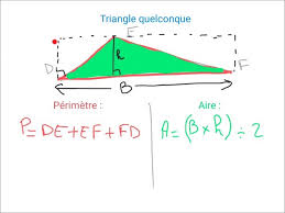 Perimetre Et Aire D Un Triangle Quelconque Youtube