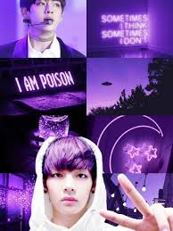 Taehyung V Aesthetic Purple Bts Wallpaper
