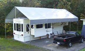 Rv Protection Portable Carport Rv Carports Trailer Living