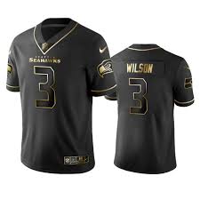 2019 Seahawks Russell Wilson Golden Edition Black Nfl 100th