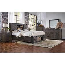Modern rustic bedroom furniture sets | master bed room. Rustic King Rotating Storage Bedroom Set 6pcs Suvcl5133 A America Sun Valley Walmart Com Walmart Com