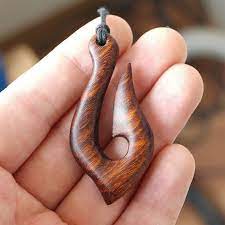 Wood Hook Fish Hook Necklace Wood Hei Matau Maori Hook Wood Jewelry Wood Necklace Wood Pendant Fish Wood Jewelery Wood Carving Patterns Dremel Carving