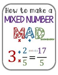 Mixed Number To Improper Fraction Anchor Chart