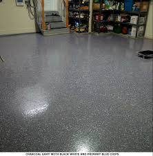 Charcoal basecoat / dark gray, light gray, black, white, slate blue : Epoxy Floor Coating