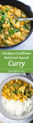 Cauliflower Butternut Squash Curry Jessica Gavin Recipe Indian Food Recipes Vegetarian Indian Food Recipes Healthy Recipes