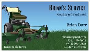 Printplus offers customized postcard printing, brochure printing, business cards printing online, door hangers personalized greeting cards, marketing collateral, gift products and much more. Brians Service Business Card Front Brian S Service Full Service Lawn Landscape Snow Restoration