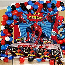 Shop party decorations at partyrama. Buy Blue Red Black White Balloon Garland Arch Kit Spiderman Balloon Arch Kit For Superhero Spiderman Party Baby Shower Birthday Party Decorations Online In Turkey B08xjtt53t