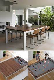 25 Folding Furniture For Saving Space Cuded Pool Table Room Pool Table Dining Table Rustic Dining Furniture