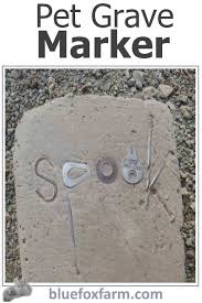 Pet memorial stone for dog or cat. Pet Grave Marker Build Your Own Pet Grave Memorial Headstone