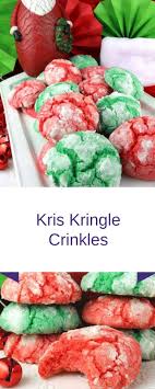 Sprinkle sugar on top or frost after baking. Kris Kringle Crinkles Christmas Cookies Holidays Yumms Food Recipes Classic Christmas Cookie Recipe Easy Holiday Cookies Crinkle Cookies Recipe