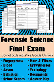 Forensic Science Final Exam Forensics Forensic Science Middle School Science Resources