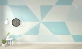 Ideas Of Light Blue And White Living Room Geometric Wall Art Stock Photo Picture And Royalty Free Image Image 131521214